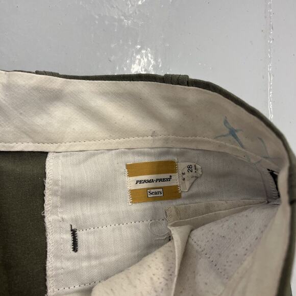 Vintage 60s Sears Green Sanforized Workwear Chinos 36x27 - Picture 4 of 4